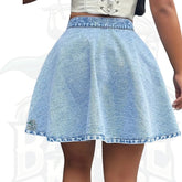 Women’s High-Waisted Non-Stretch A-Line Skirt